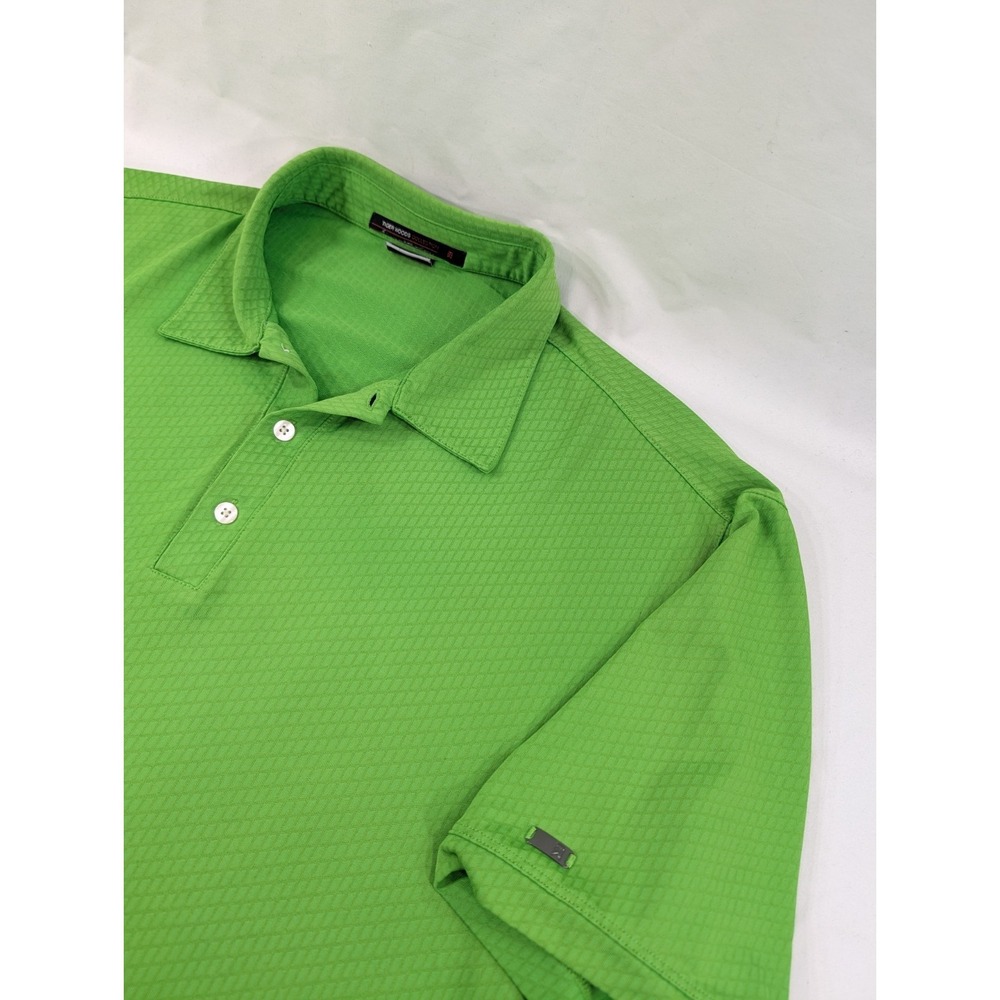Men's Nike Tiger Woods Golf Polo Green Shirt‎ Fit Dry Size L Large